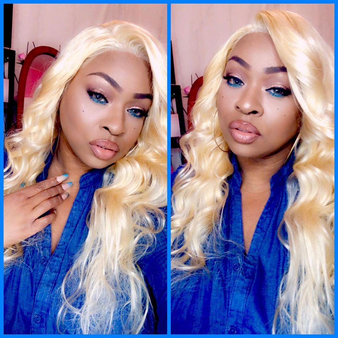 Top Virgin 613 Blonde 13x4 Body Wave Lace Front Transparent Wig 180 Density with Baby Hair