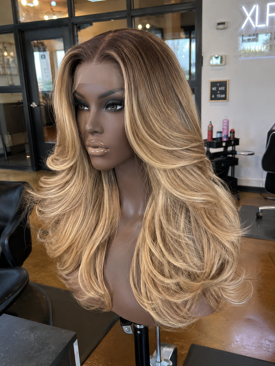 Luxury Golden Honey Layered Wig