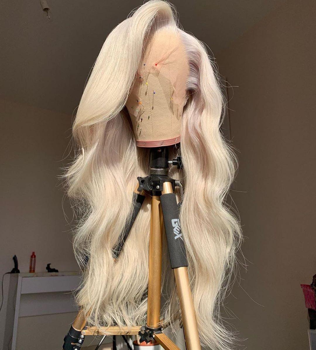 Top Virgin 613 Blonde 13x6 Body Wave Lace Front Wig 180 Density with Baby Hair