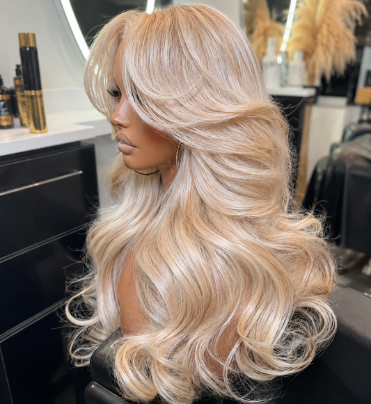 Creamy Champagne Blonde Body Wave HD Lace Wig