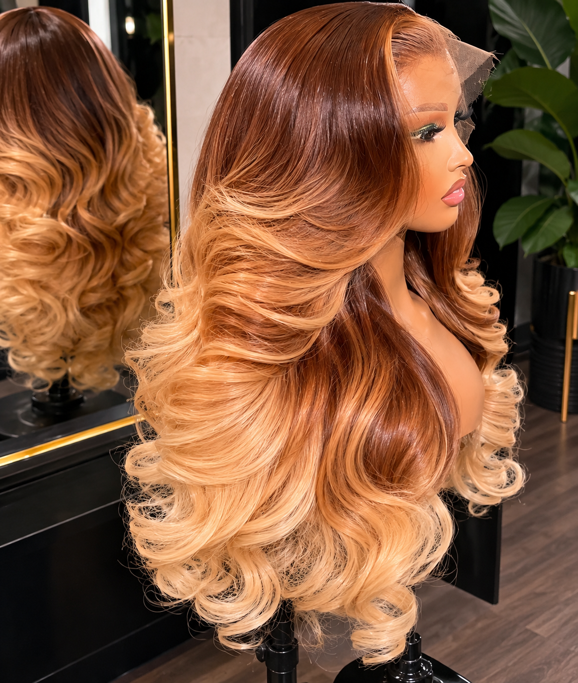 Honey Caramel Balayage Body Wave HD Lace Wig