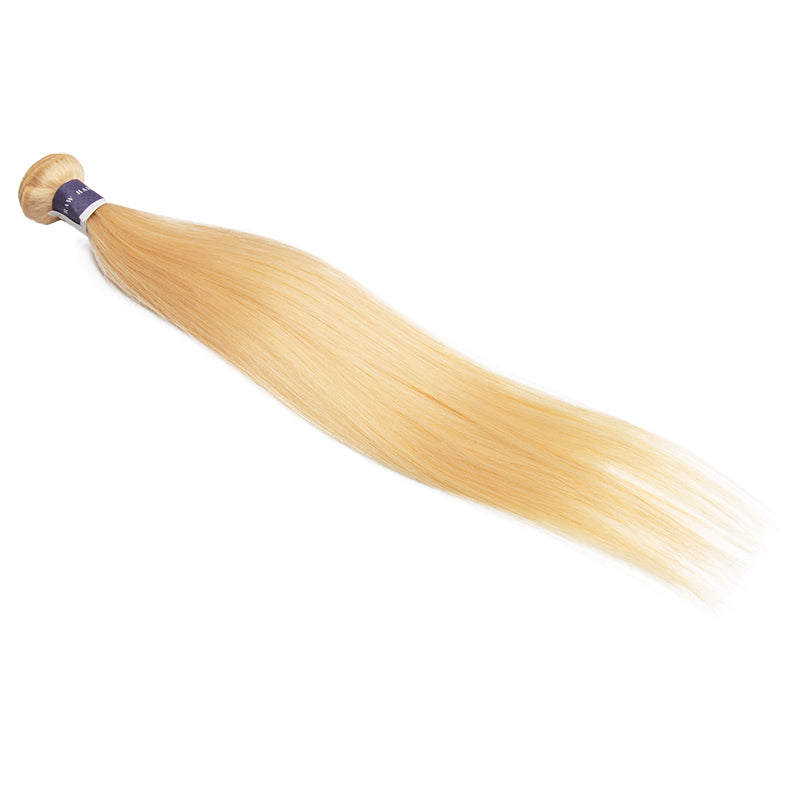 Tip-top Quality Raw Hair 613 Blonde Straight Hair Extensions 1 Bundle（never hair loss）