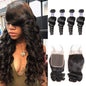 Tip-top quality Raw Loose Wave 4 Bundles with 4x4 Closure（never hair loss）